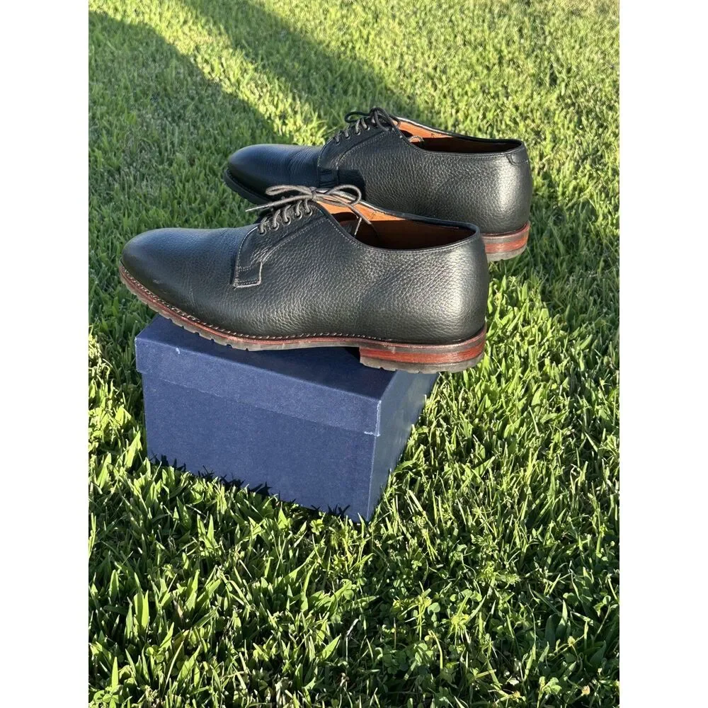 Brooks Brothers Men’s 11 E Black Pebble Leather Derby Shoes Made in USA Lug Sole